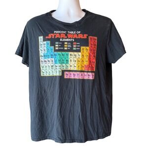 VFifthSun Star‎ Wars Periodic Table Elements Graphic Print T-Shirt L Black